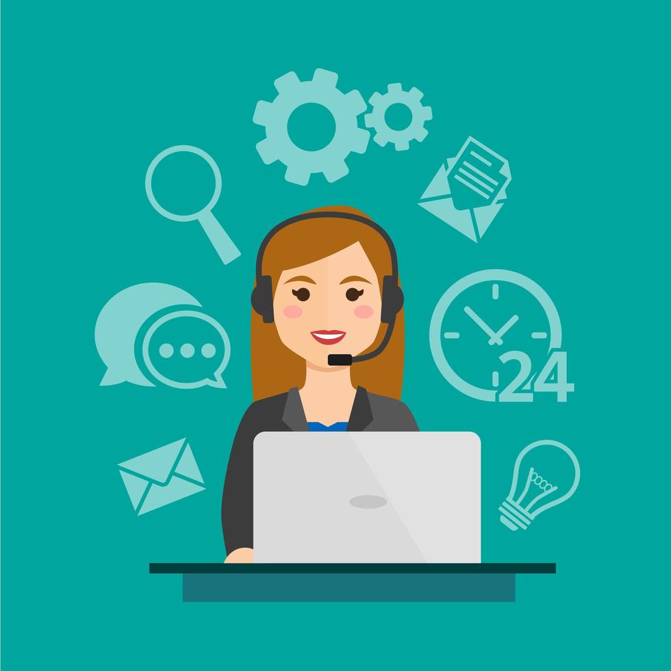 female-call-center-agent-vector
